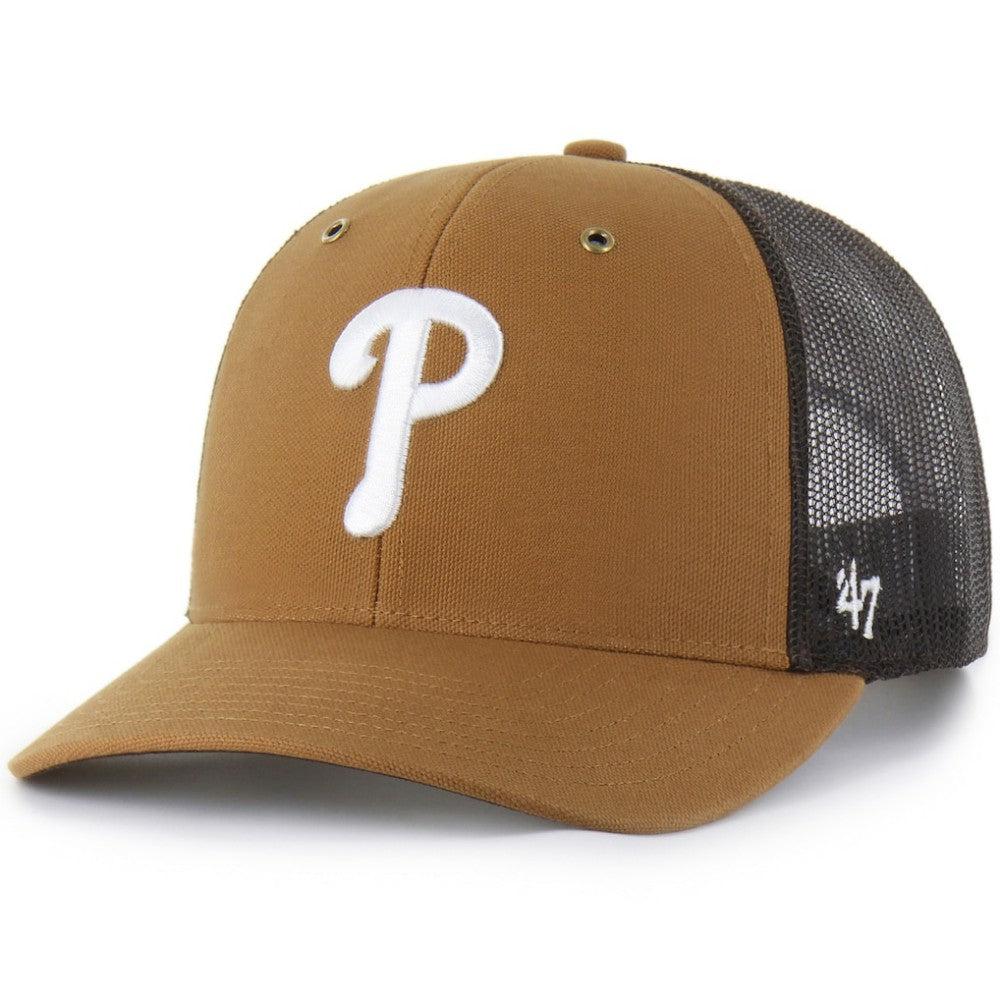 Brown Philadelphia Phillies Carhartt x '47 Trucker Adjustable Hat