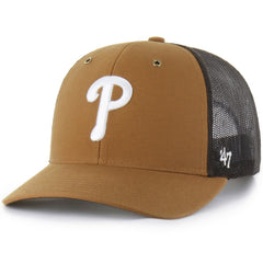 Brown Philadelphia Phillies Carhartt x '47 Trucker Adjustable Hat