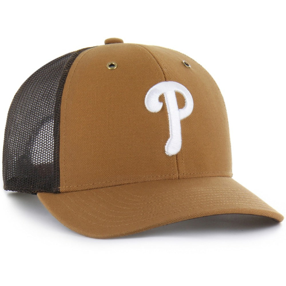 Brown Philadelphia Phillies Carhartt x '47 Trucker Adjustable Hat