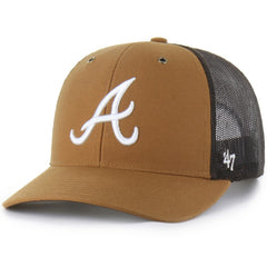 Brown Atlanta Braves Carhartt x '47 Trucker Adjustable Hat