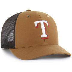 Brown Texas Rangers Carhartt x '47 Trucker Adjustable Hat