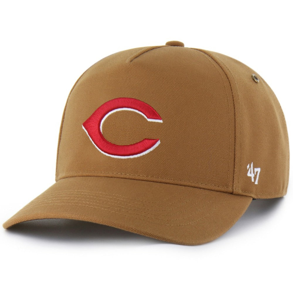 Brown Cincinnati Reds Carhartt x '47 Hitch Adjustable Hat