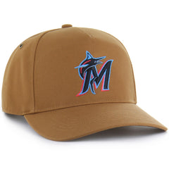 Brown Miami Marlins Carhartt x '47 Hitch Adjustable Hat
