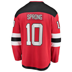 NHL Daniel Sprong New Jersey Devils Fanatics Home Breakaway Jersey