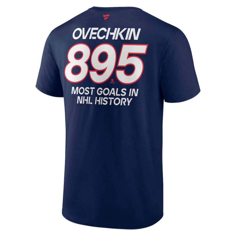 NHL Alexander Ovechkin Washington Capitals Fanatics Most Goals in NHL History T-Shirt