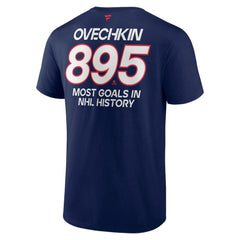 NHL Alexander Ovechkin Washington Capitals Fanatics Most Goals in NHL History T-Shirt