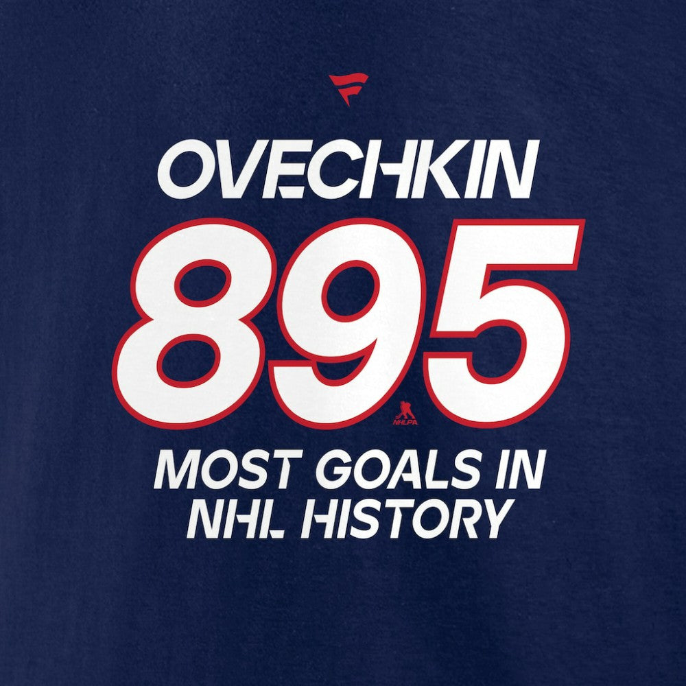 NHL Alexander Ovechkin Washington Capitals Fanatics Most Goals in NHL History T-Shirt
