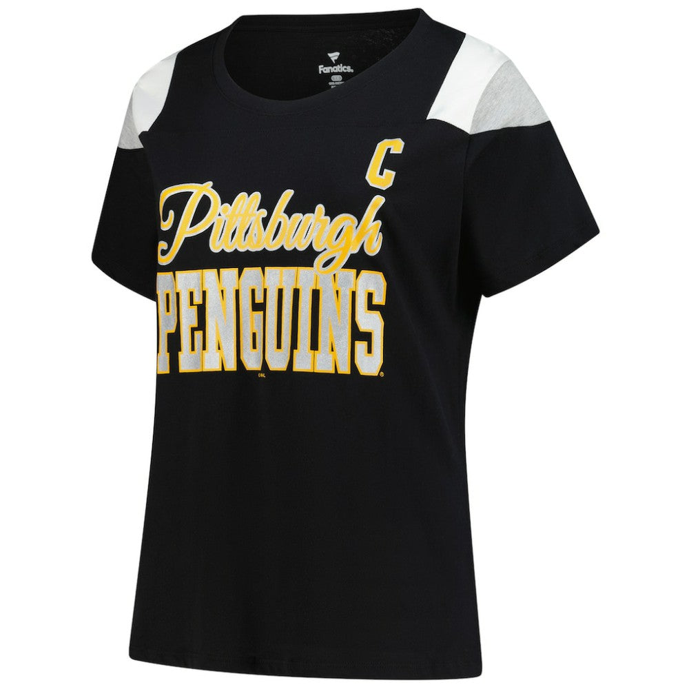 NHL Sidney Crosby Pittsburgh Penguins Fanatics Women's Plus Size Name & Number Scoop Neck T-Shirt
