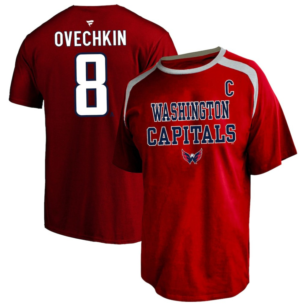 NHL Alexander Ovechkin Washington Capitals Fanatics Women's Plus Size Name & Number Scoop Neck T-Shirt