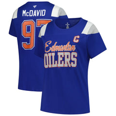 NHL Connor McDavid Edmonton Oilers Fanatics Women's Plus Size Name & Number Scoop Neck T-Shirt