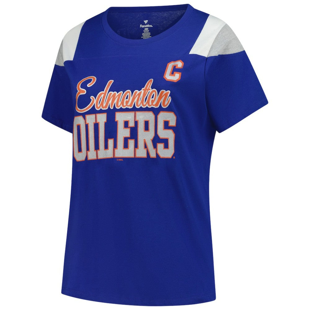 NHL Connor McDavid Edmonton Oilers Fanatics Women's Plus Size Name & Number Scoop Neck T-Shirt