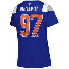 NHL Connor McDavid Edmonton Oilers Fanatics Women's Plus Size Name & Number Scoop Neck T-Shirt