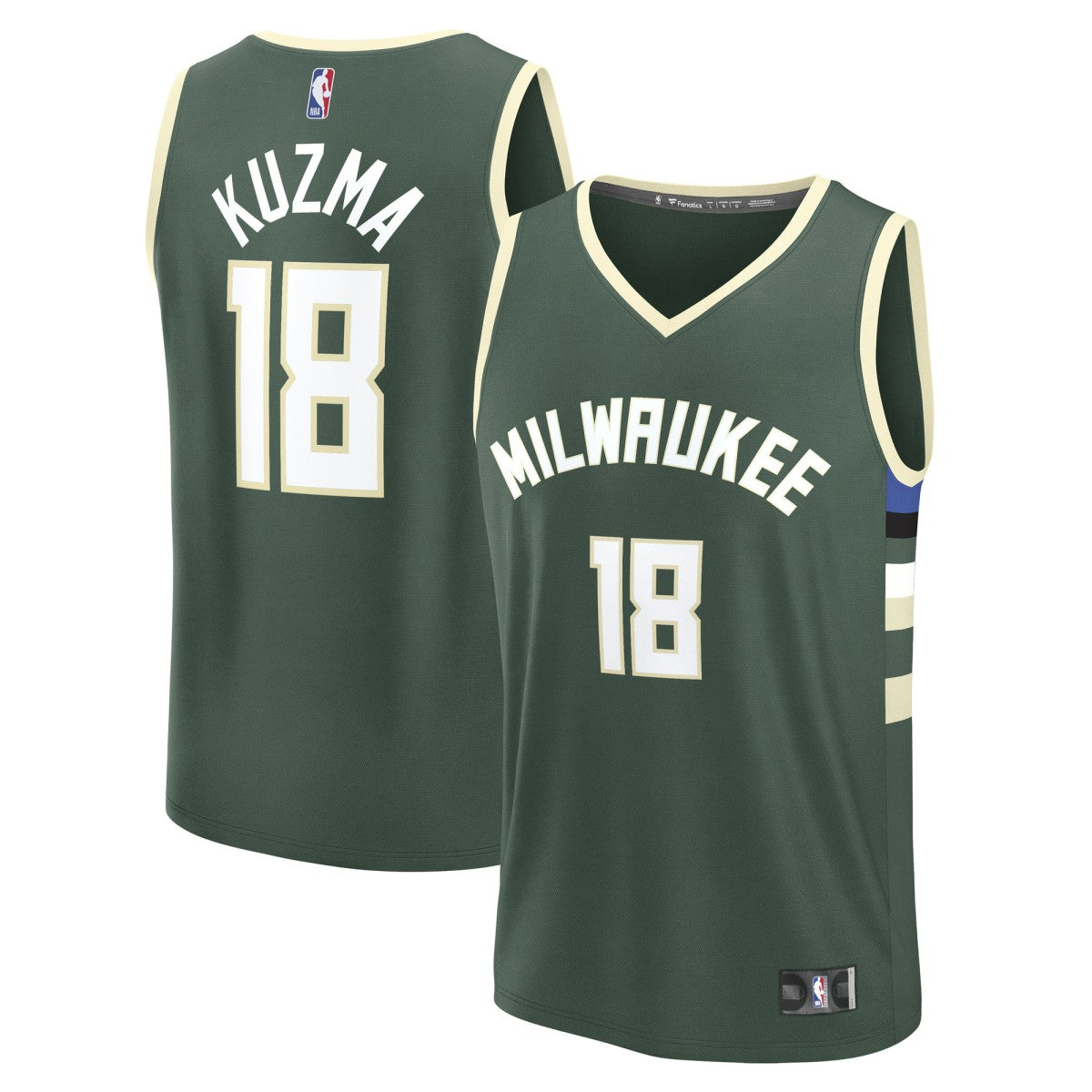 Fanatics Kyle Kuzma Milwaukee Bucks Fast Break Replica Player Jersey