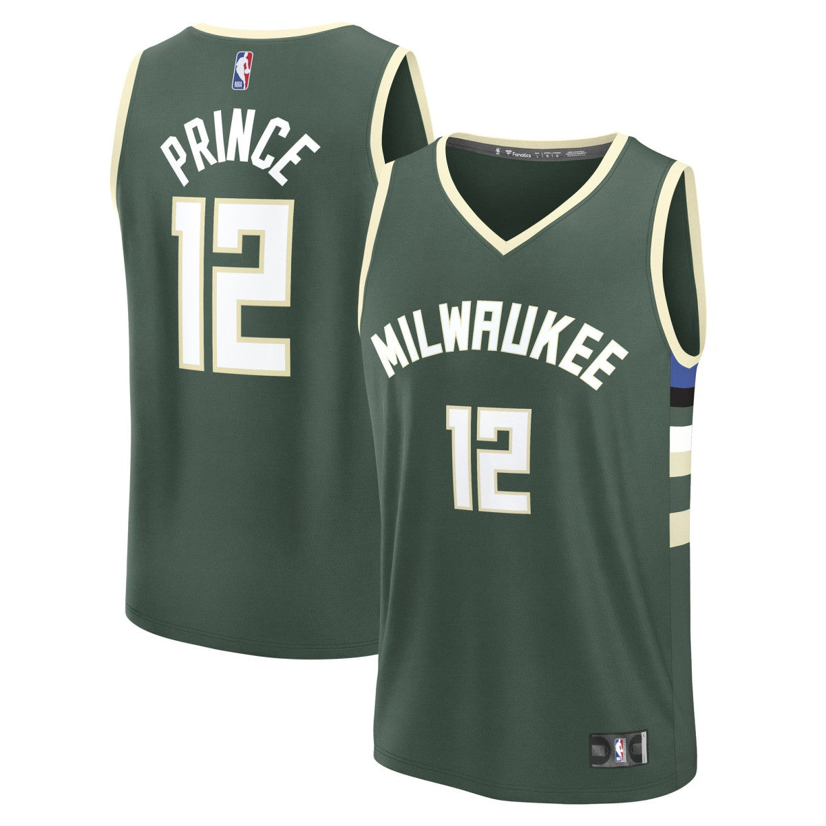 Fanatics Taurean Prince Milwaukee Bucks Fast Break Replica Player Jersey