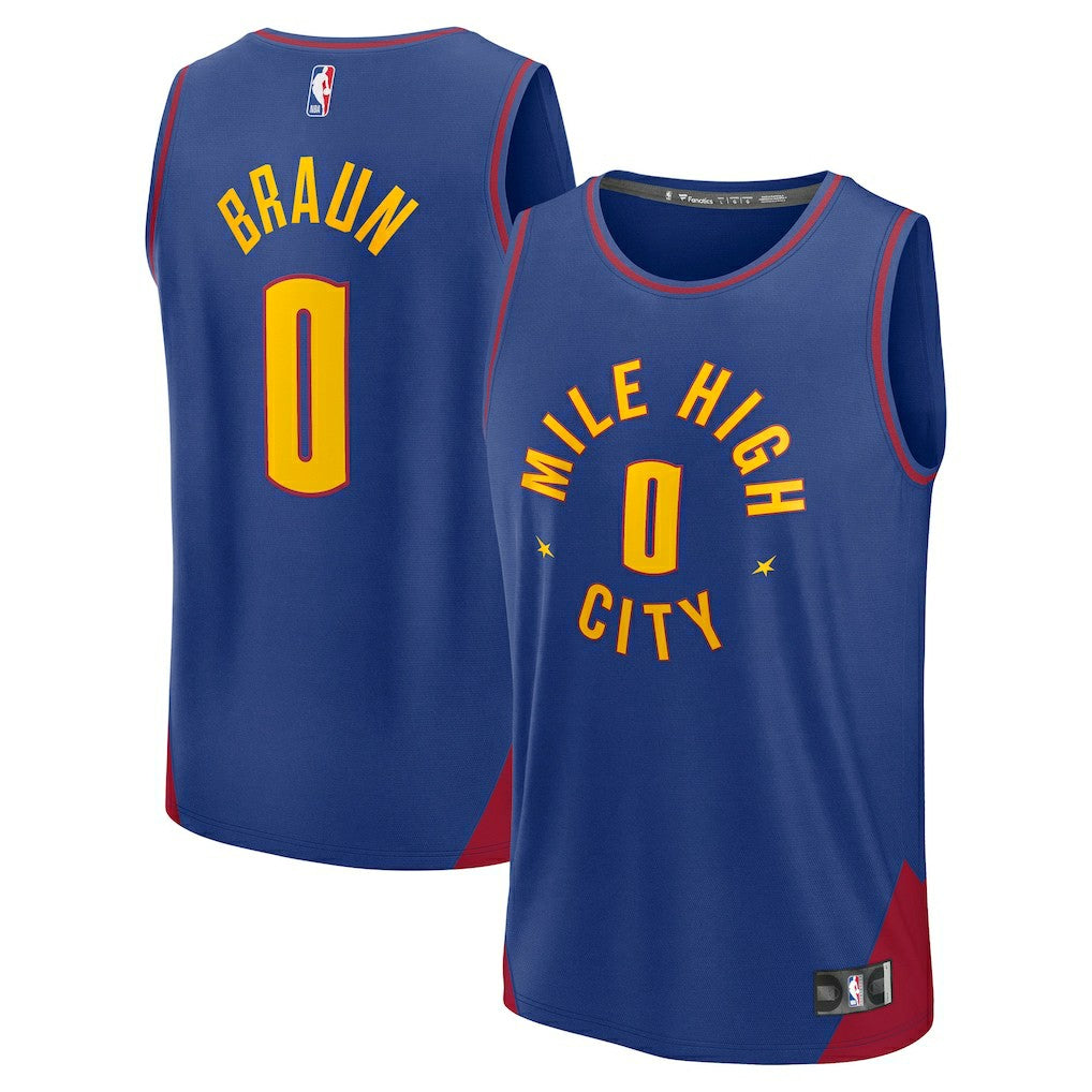 Fanatics Christian Braun Denver Nuggets Fast Break Replica Player Jersey sale