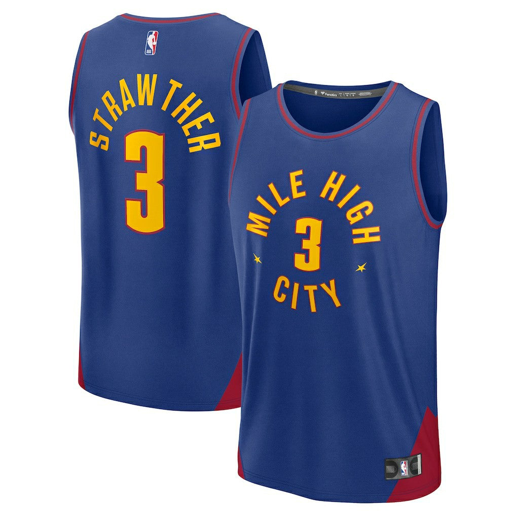 Fanatics Julian Strawther Denver Nuggets Fast Break Replica Player Jersey sale