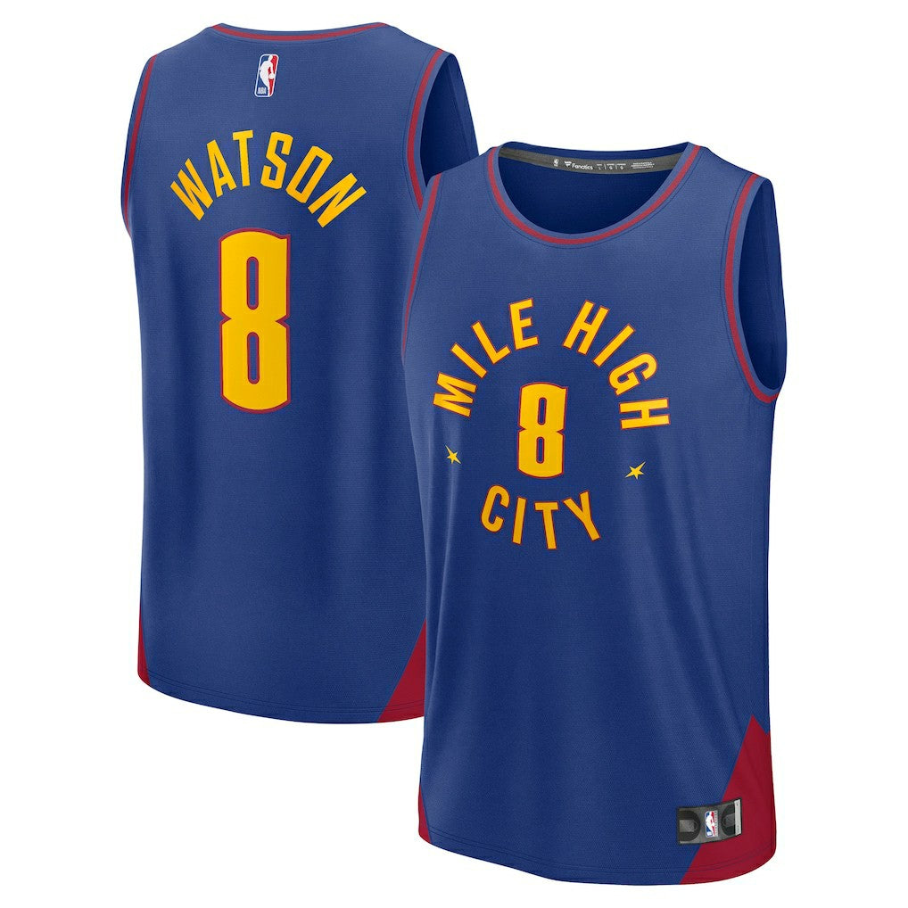 Fanatics Peyton Watson Denver Nuggets Fast Break Replica Player Jersey sale