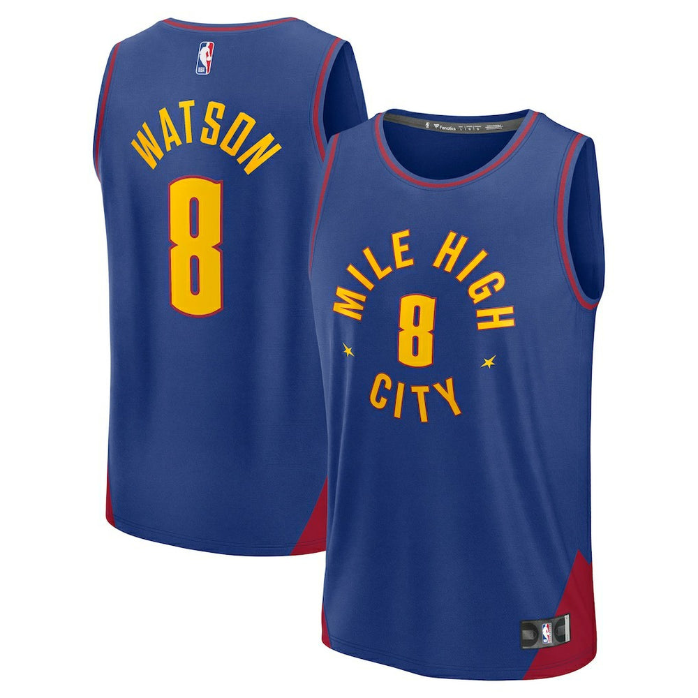 Fanatics Peyton Watson Denver Nuggets Fast Break Replica Player Jersey sale