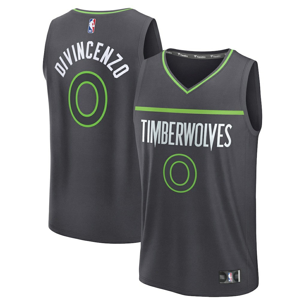 Fanatics Donte DiVincenzo Minnesota Timberwolves Fast Break Replica Player Jersey