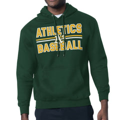 Green Athletics Starter Team Mesh Print Graphic Pullover Hoodie
