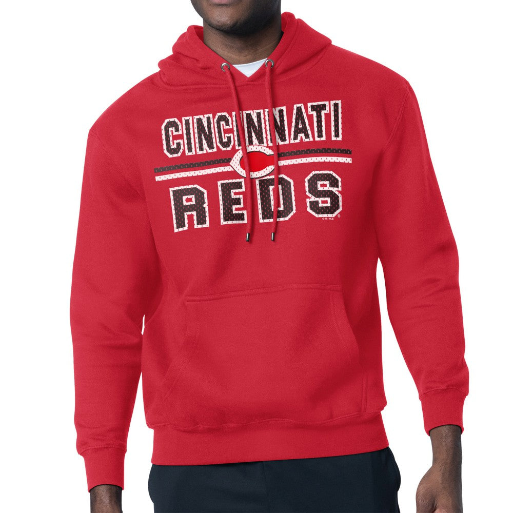 Red Cincinnati Reds Starter Team Mesh Print Graphic Pullover Hoodie