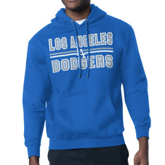 Royal Los Angeles Dodgers Starter Team Mesh Print Graphic Pullover Hoodie