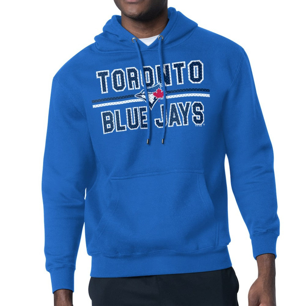 Royal Toronto Blue Jays Starter Team Mesh Print Graphic Pullover Hoodie