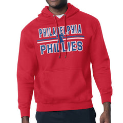 Red Philadelphia Phillies Starter Team Mesh Print Graphic Pullover Hoodie