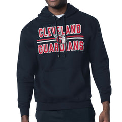 Navy Cleveland Guardians Starter Team Mesh Print Graphic Pullover Hoodie