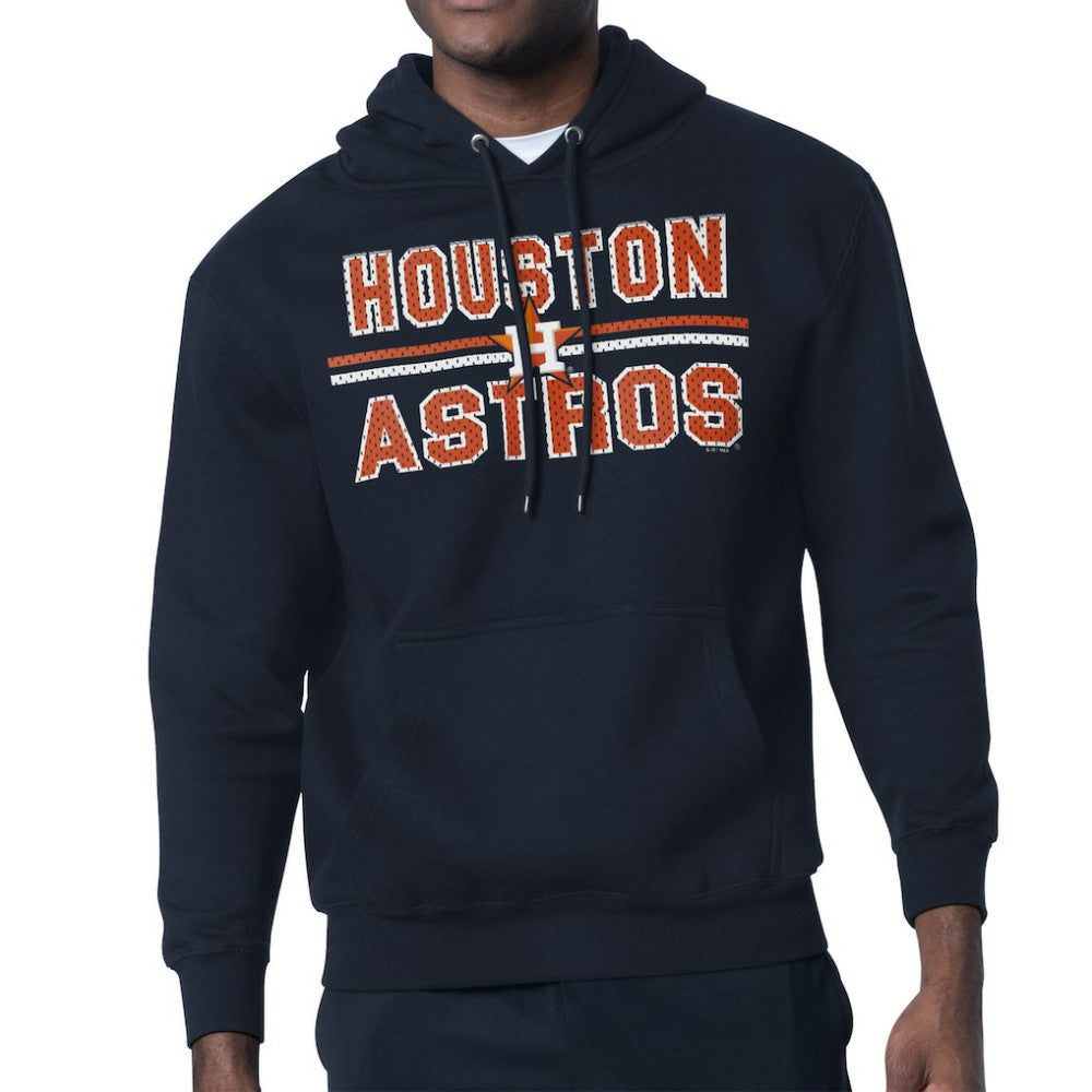 Navy Houston Astros Starter Team Mesh Print Graphic Pullover Hoodie