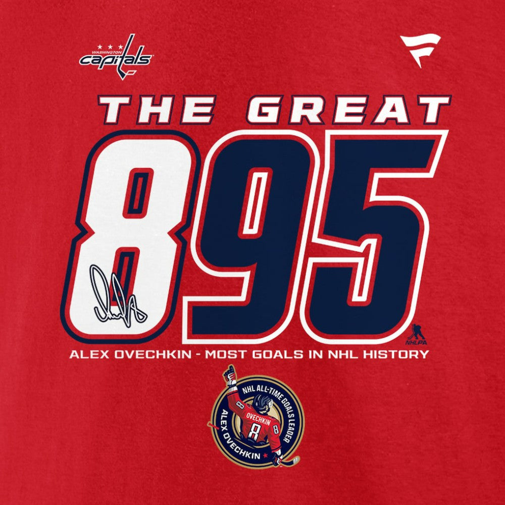 NHL Alexander Ovechkin Washington Capitals NHL All-Time Leading Goal Scorer 895 T-Shirt
