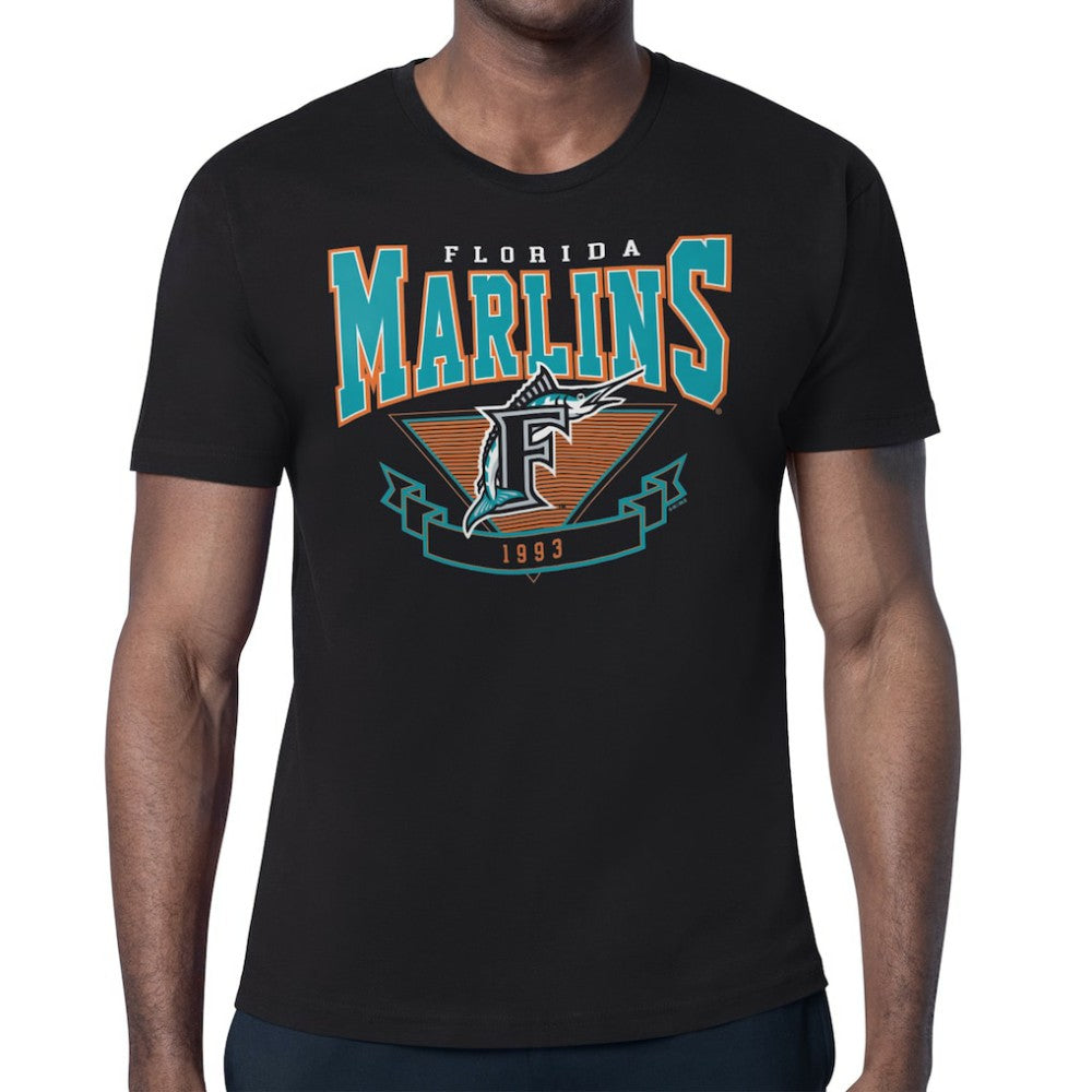 Black Florida Marlins Starter ‘80s Inspired T-Shirt