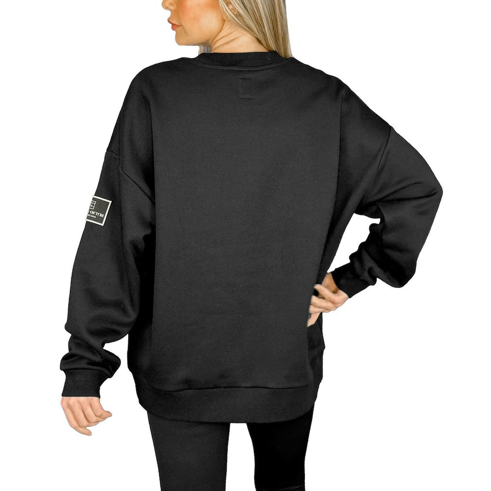Gameday Couture Women's Oversized Players Only Black Label Pullover Sweatshirt - Buffalo Bills Pullover