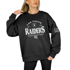Gameday Couture Women's Oversized Players Only Black Label Pullover Sweatshirt - Las Vegas Raiders Pullover