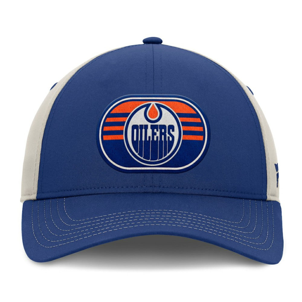 NHL Edmonton Oilers Fanatics 2025 Stanley Cup Playoffs Locker Room Trucker Adjustable Hat