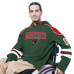NHL Minnesota Wild G-III Sports by Carl Banks Adaptive Wear Lord Stanley Hooded Long Sleeve Sweatshirt
