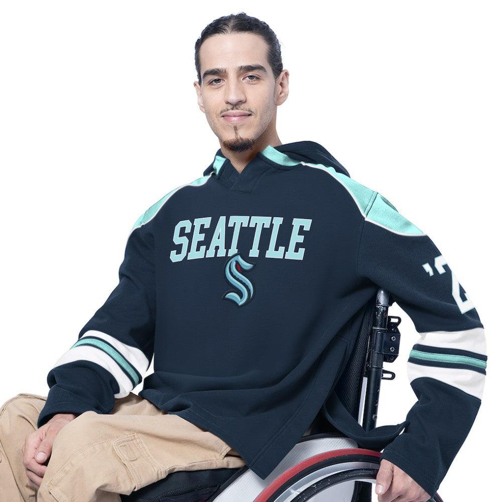 NHL Seattle Kraken G-III Sports by Carl Banks Adaptive Wear Lord Stanley Hooded Long Sleeve Sweatshirt