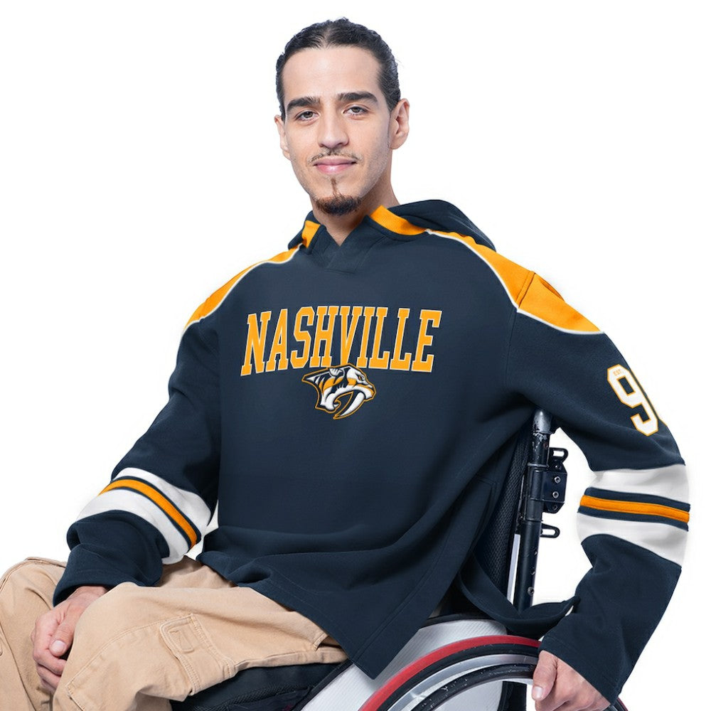 NHL Nashville Predators G-III Sports by Carl Banks Adaptive Wear Lord Stanley Hooded Long Sleeve Sweatshirt