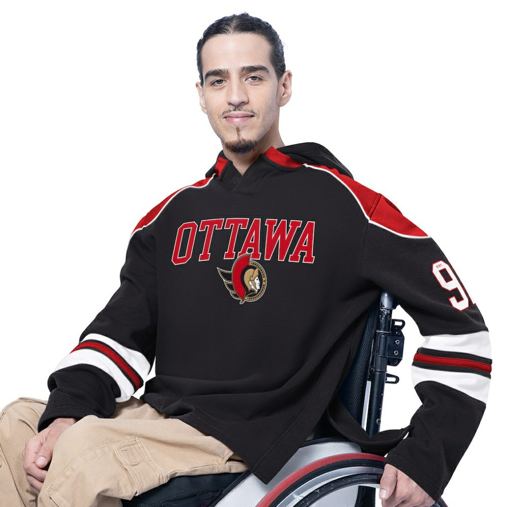 NHL Ottawa Senators G-III Sports by Carl Banks Adaptive Wear Lord Stanley Hooded Long Sleeve Sweatshirt