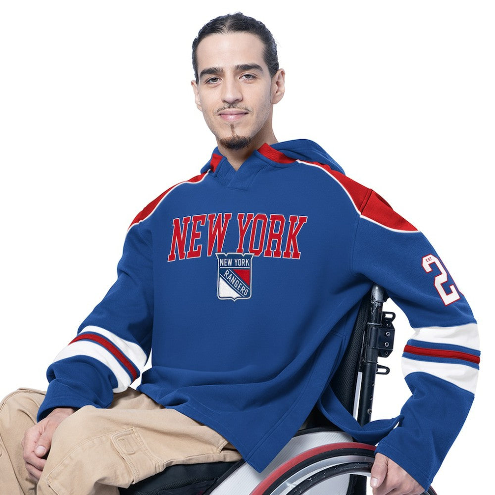NHL New York Rangers G-III Sports by Carl Banks Adaptive Wear Lord Stanley Hooded Long Sleeve Sweatshirt