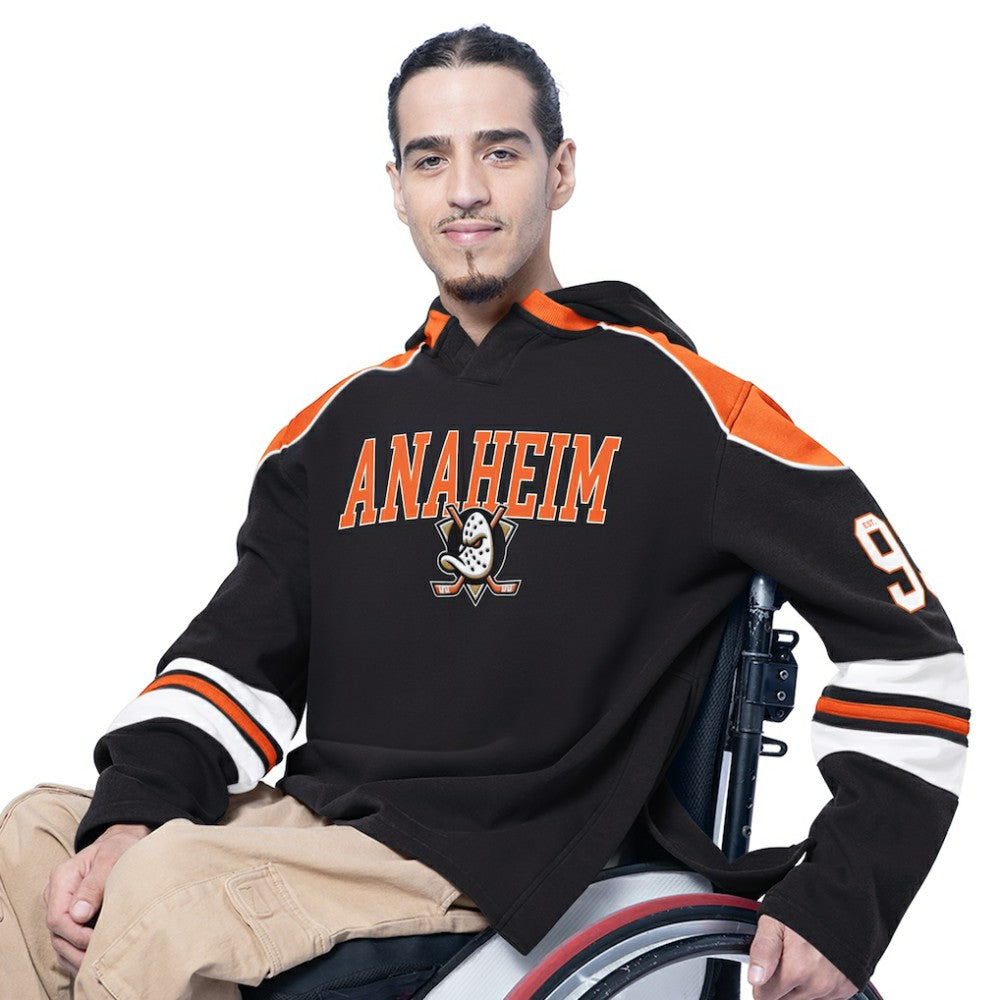 NHL Anaheim Ducks G-III Sports by Carl Banks Adaptive Wear Lord Stanley Hooded Long Sleeve Sweatshirt