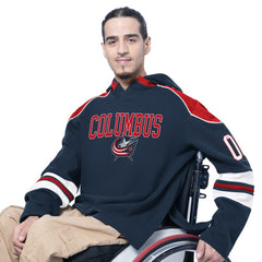 NHL Columbus Blue Jackets G-III Sports by Carl Banks Adaptive Wear Lord Stanley Hooded Long Sleeve Sweatshirt