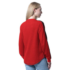 NHL Carolina Hurricanes G-III 4Her by Carl Banks Women's Advantage Thermal Long-Sleeve Tri-Blend T-Shirt
