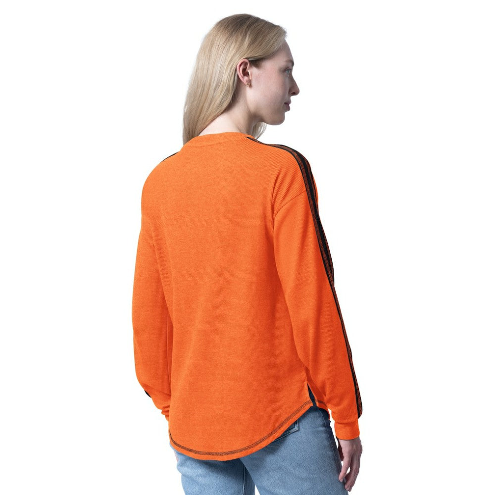 NHL Philadelphia Flyers G-III 4Her by Carl Banks Women's Advantage Thermal Long-Sleeve Tri-Blend T-Shirt
