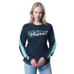 NHL Seattle Kraken G-III 4Her by Carl Banks Women's Advantage Thermal Long-Sleeve Tri-Blend T-Shirt