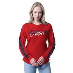 NHL Washington Capitals G-III 4Her by Carl Banks Women's Advantage Thermal Long-Sleeve Tri-Blend T-Shirt