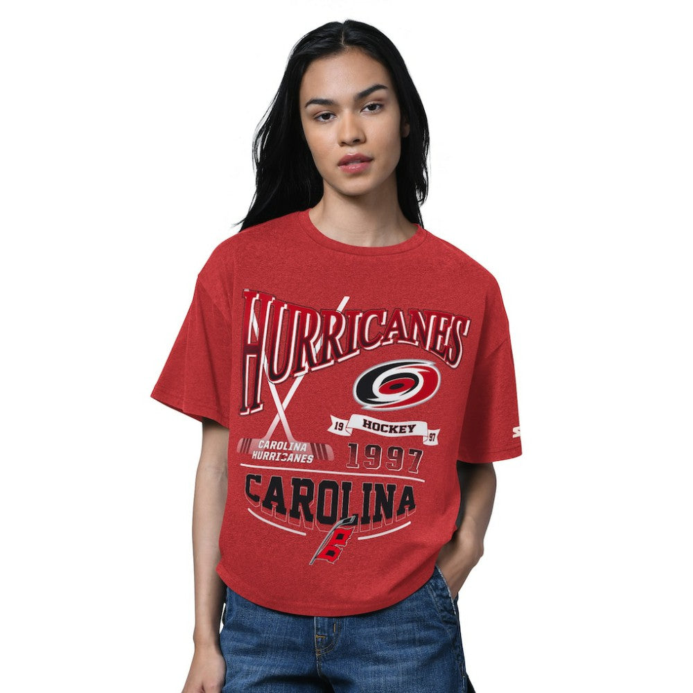 NHL Carolina Hurricanes Starter Women's Oversized Hall of Fame T-Shirt