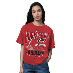 NHL Carolina Hurricanes Starter Women's Oversized Hall of Fame T-Shirt