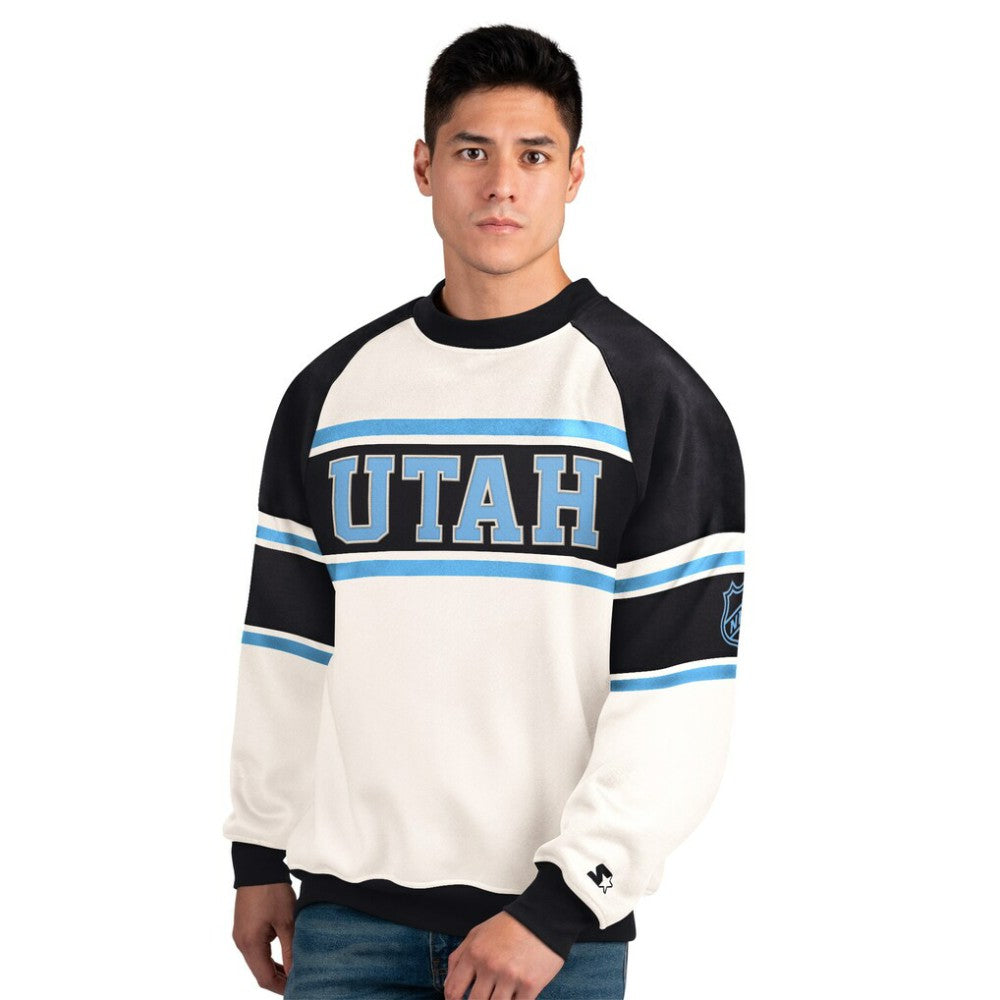 NHL Utah Mammoth Starter Male Adult Defense Fleece Crewneck Sweatshirt