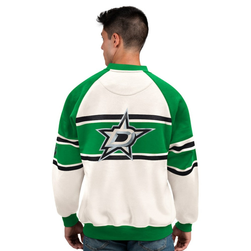 NHL Dallas Stars Starter Male Adult Defense Fleece Crewneck Sweatshirt